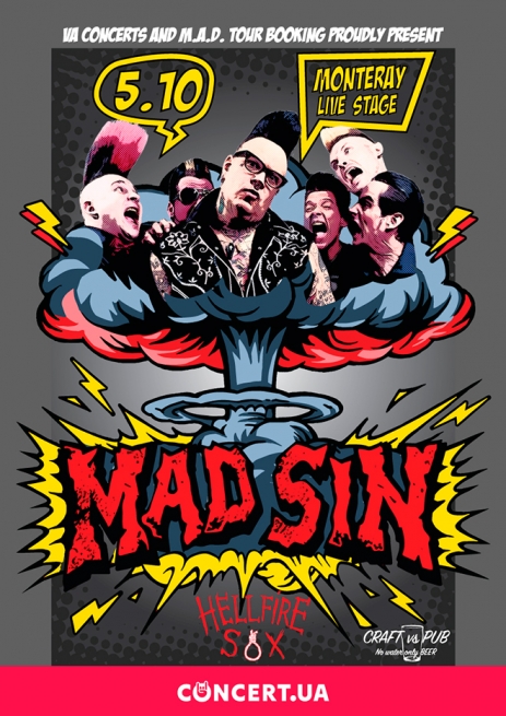 Концерт Mad Sin. Билеты на концерт группы Mad Sin в Киеве. Mad Sin Киев Билеты. в Киеве  2018, заказ билетов с доставкой по Украине